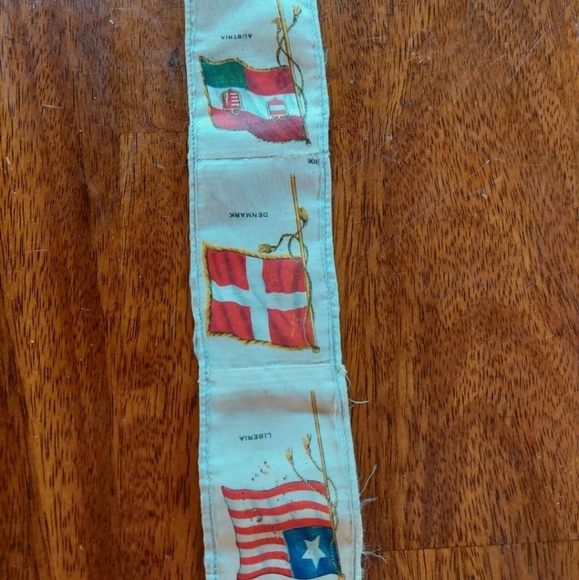 Cigarette Silks Tobacco Silks Vtg Flags Sewn Together Lot Of 15 tobacciana - Picture 5 of 8
